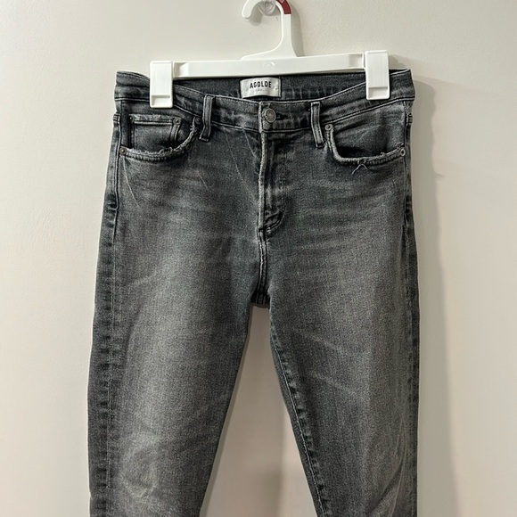 AGOLDE Light Gray Jeans Size 28 - Picture 1 of 7